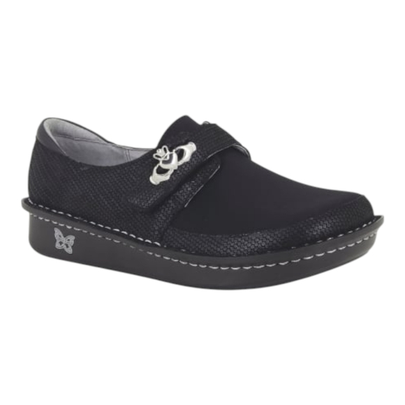 Alegria Shoes - Alegria Brenna Claddagh Black Whimsigoth Strap Loafer Comfort Shoes EU 37 US 7